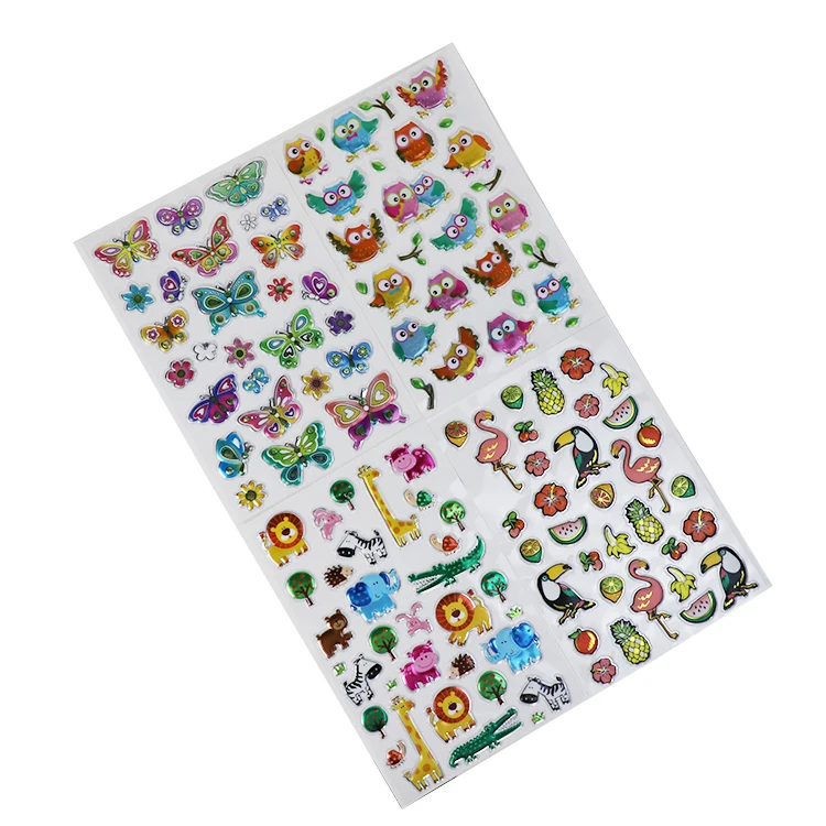 Top quality self adhesive novelty shape kids 3d  foam bubble stickers for gifts