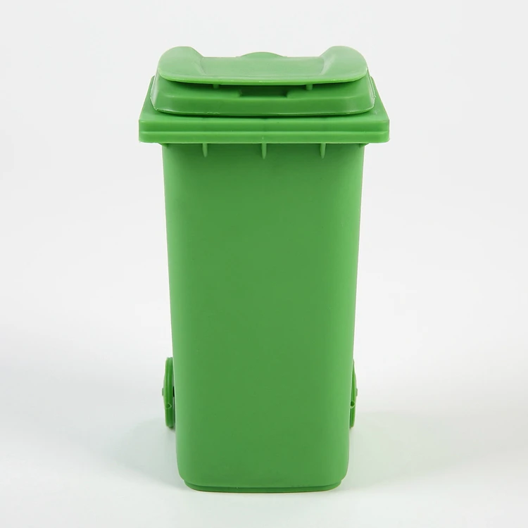 STROBIGO Promotional Gift Plastic Mini Recycle Bins, Mini trash Can Pen Holder/