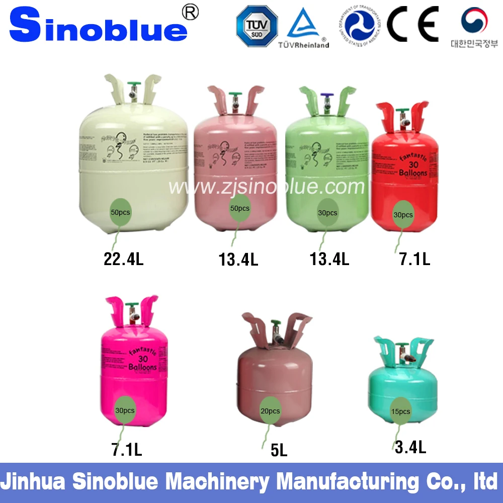 
 13.4L empty steel helium balloon cylinder with 1.5mm thickness 50PCS balloon  