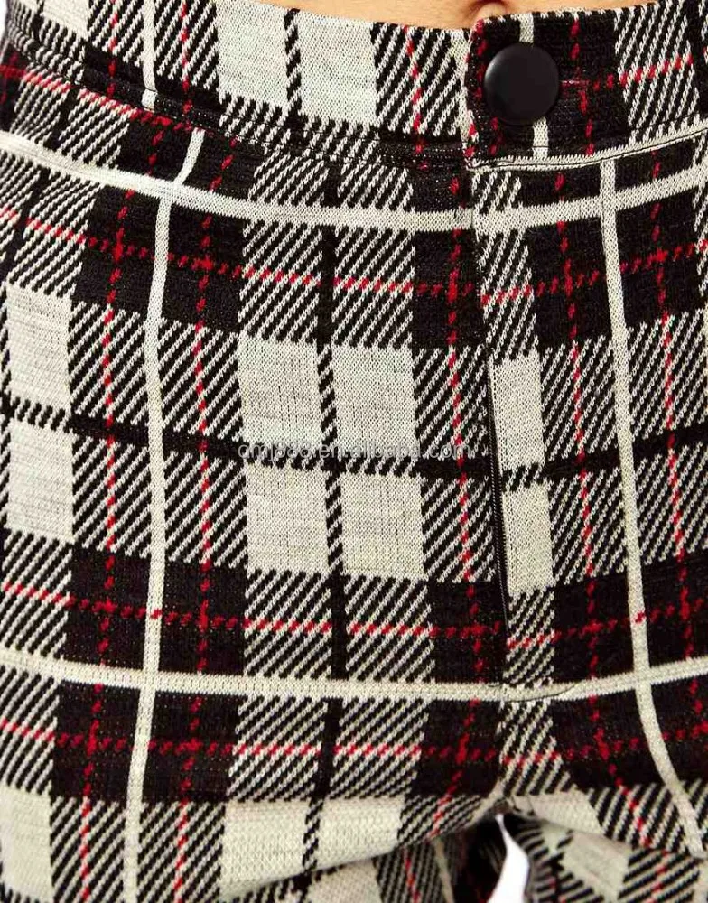 Tube Pants in Plaid Check china products