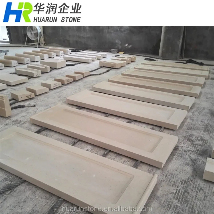 Колпачок для Пирса из бежевого известняка, колонковый корпус, известняковый столб