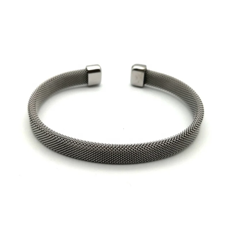 Stainless Steel  Two-Tone Positive Energy HOPE Word Cable Wire Men Bangle Women Bracelet Jewelry