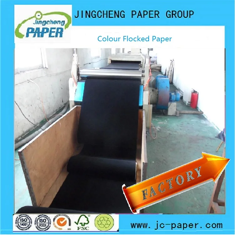 Black or colour flocked paper for wrapping