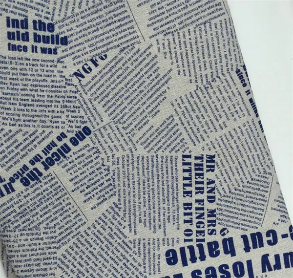 Оптовая продажа, красная/черная/зеленая/синяя льняная хлопчатобумажная ткань с буквенным принтом, Смешанная льняная ткань «сделай сам» для дивана/подушек/скатертей