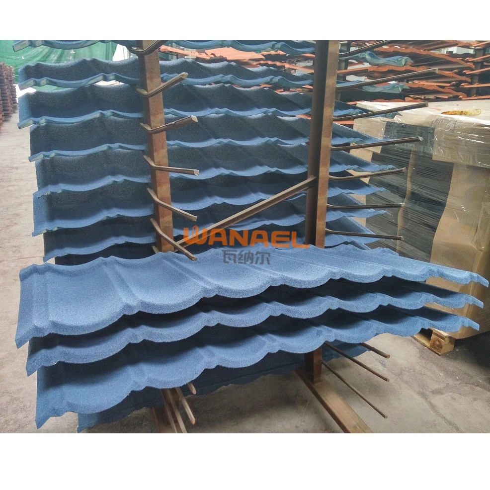 Low Cost Chinese Cheap Roofing Materials, Free-Maintenance And Durable Stone Chips Coated Steel Roof Sheets