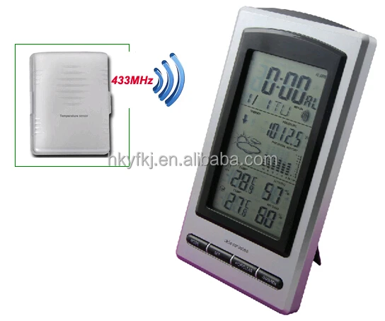 Крытый открытый беспроводная метеостанция цифровой термометр гигрометр барометр открытый датчик