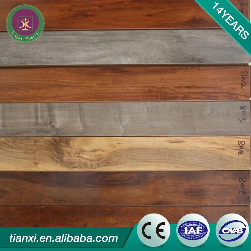 Commercial Luxury Wood Deep Embossed Fireproof Vinyl PVC Flooring
