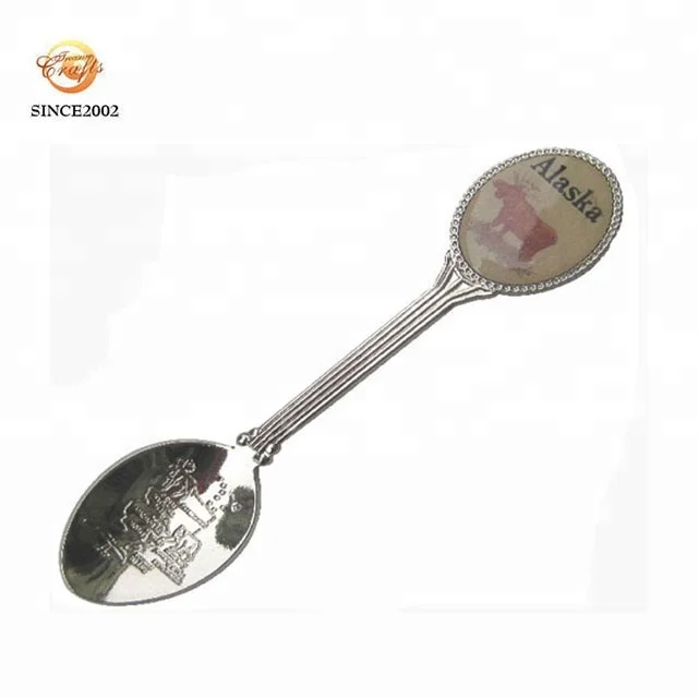 custom hard enamel zinc alloy collectible souvenir spoon