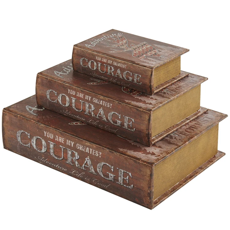 
Manufacturer Wholesale Antique Wooden Book Shaped Decorative Boxes 