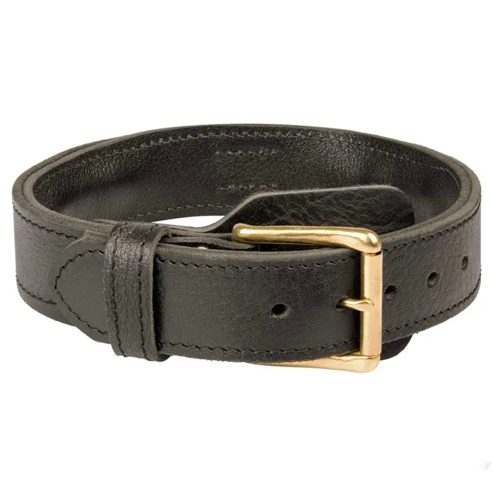 Wholesale cheap adjustable leather dog collar with convenient handle
