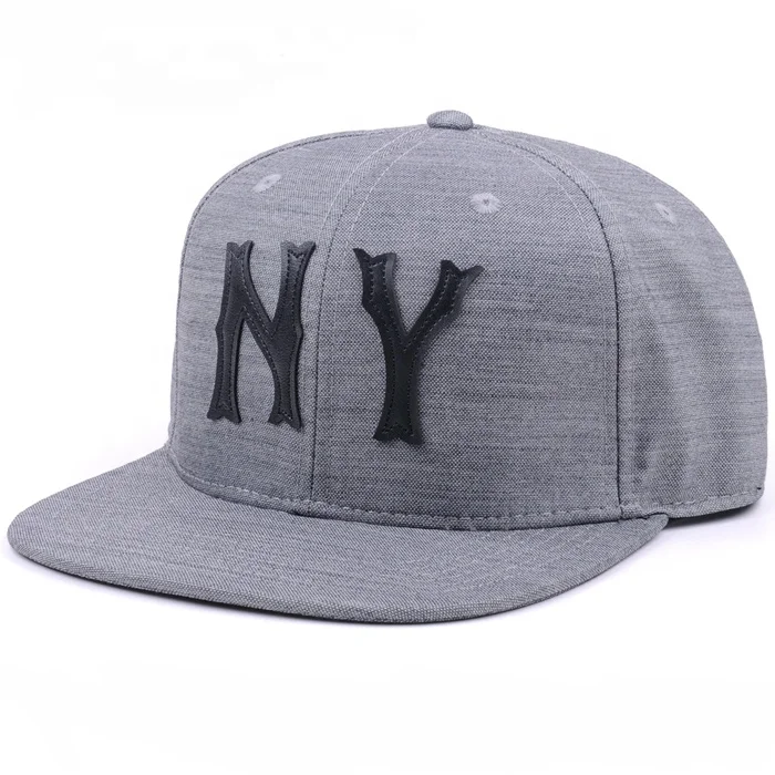 
Fashion NY leather stitching custom mens snapback 