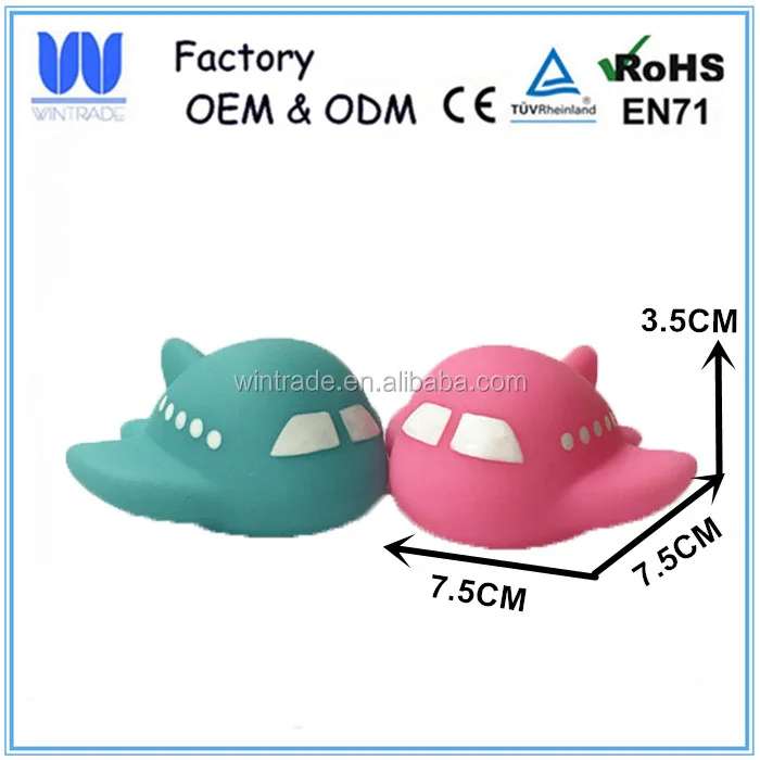 Рекламные нетоксичные мини-Самолеты/резиновые игрушки для ванной со светодиодной подсветкой