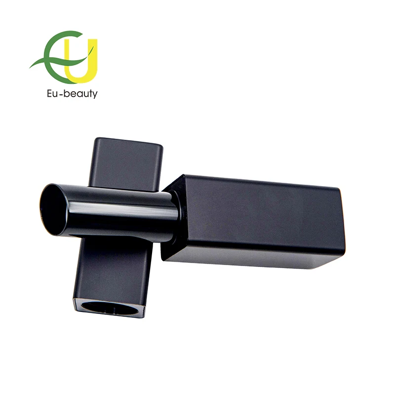 
High-grade black square magnet metal lipstick tube 