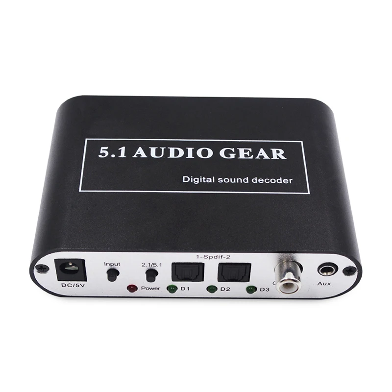 AOEYOO 5.1 Digital Audio Decoder Analog with Optical Coaxial CN;GUA AY42B Black Ce