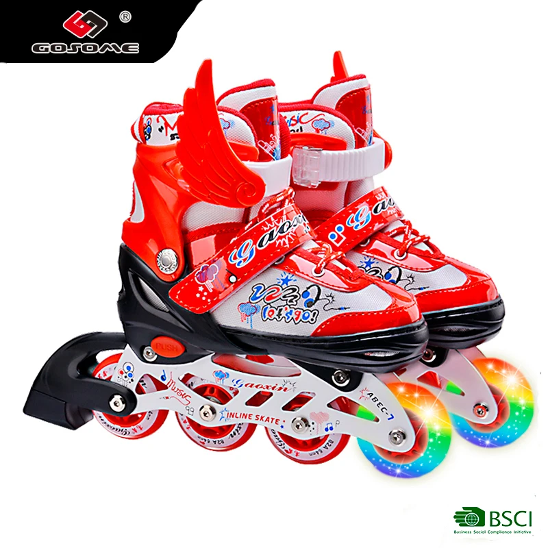 GX-1508 inline skates pink color skating shoes fairytale style inline skate with wings