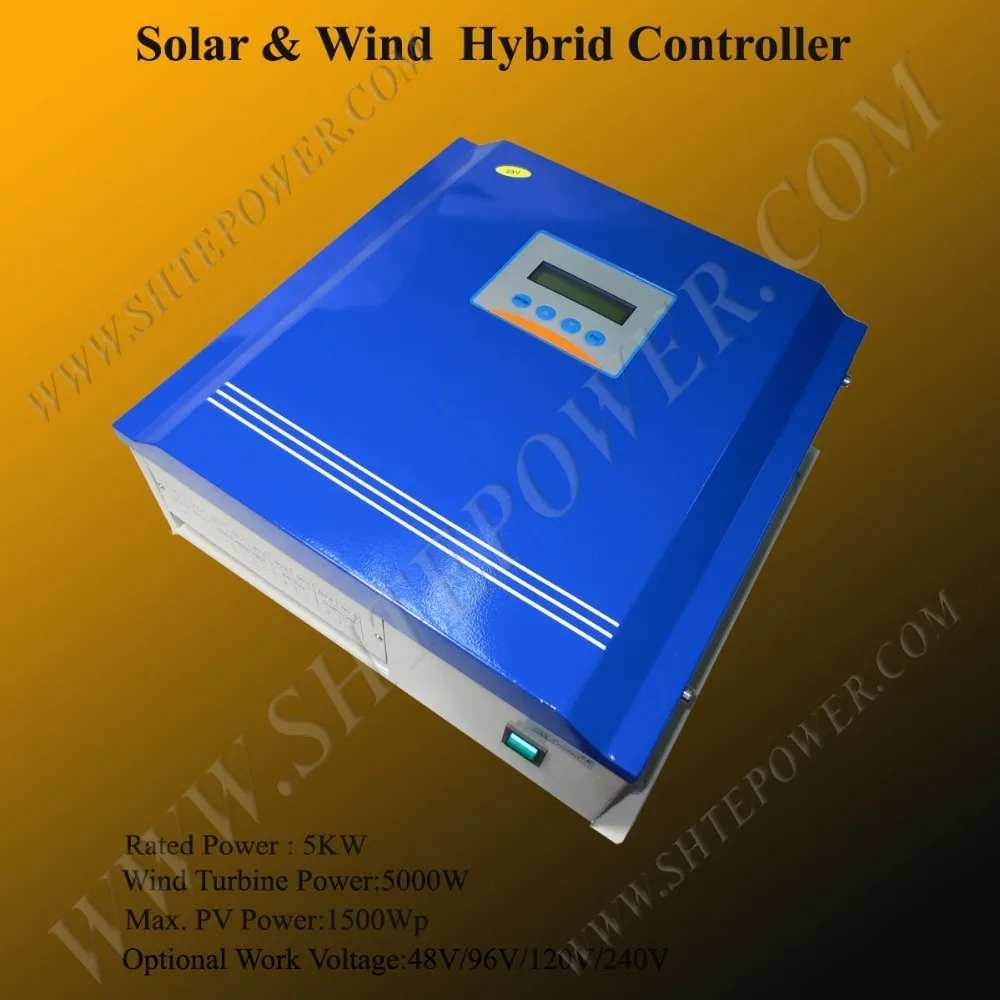 Wind turbine low voltage charging solar 48v 5000w pv wind hybrid controller