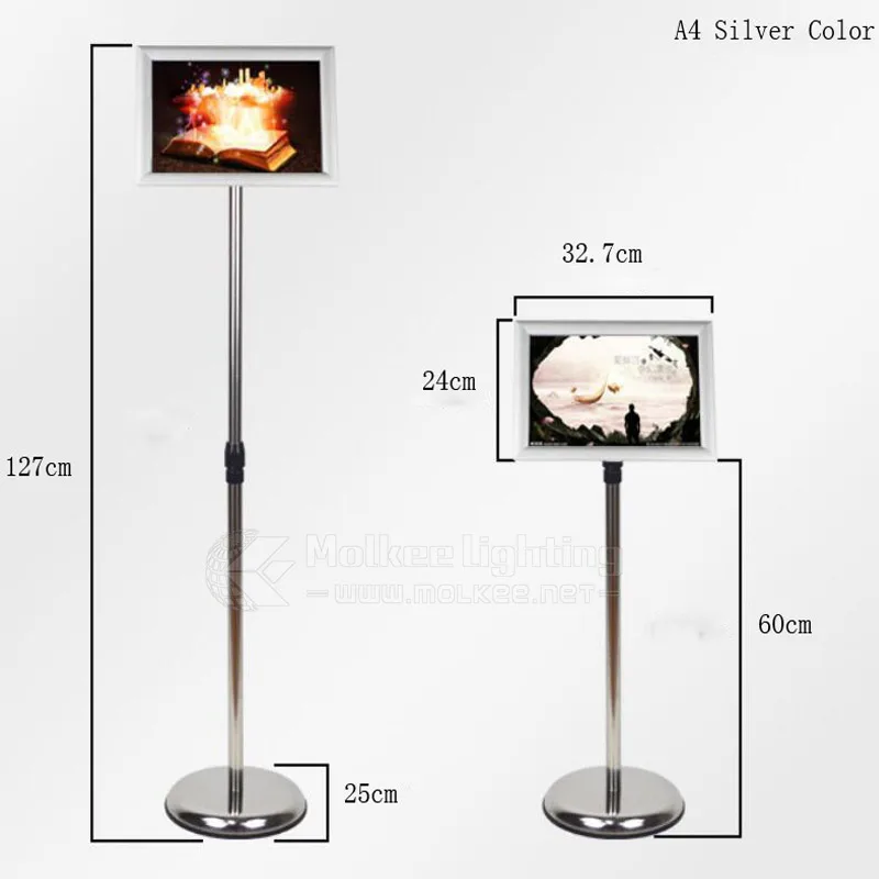 Wholesale price A4, A3, A2 size snap poster stand sign for menu display