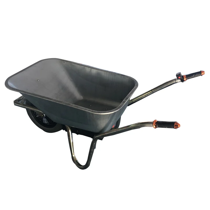 Electric power mechanical wheelbarrow with caster wheel