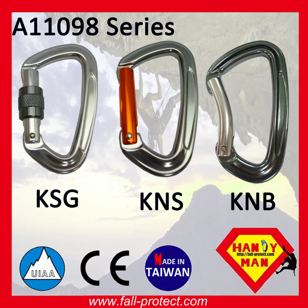 CE & UIAA Rock Climbing Mountaineer For Rescue Aluminum Carabiner