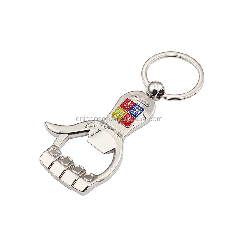 Personalised metal foot hand shape keyring cheap bottle opener keychains