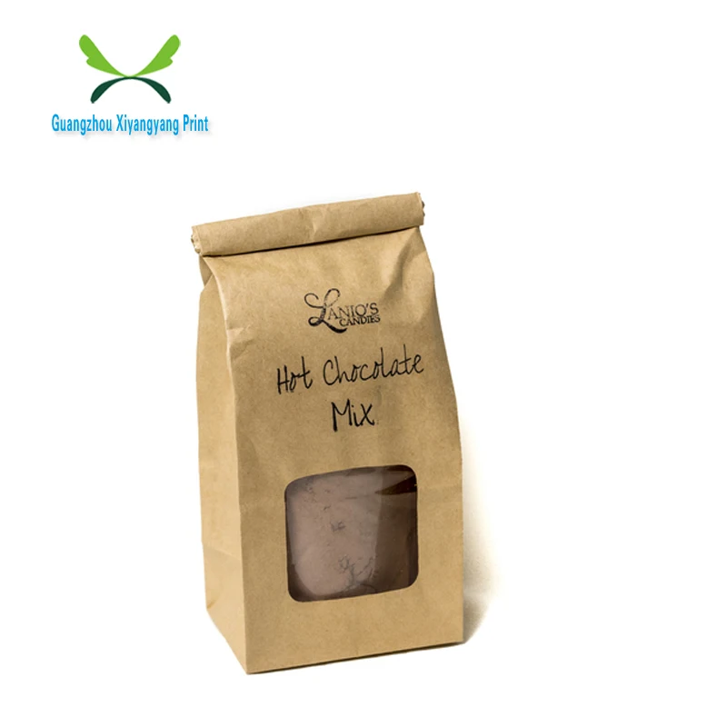 
China Manufacturer Wholesale Brown Paper Bag Take Away Kraft Food Paper Bag 