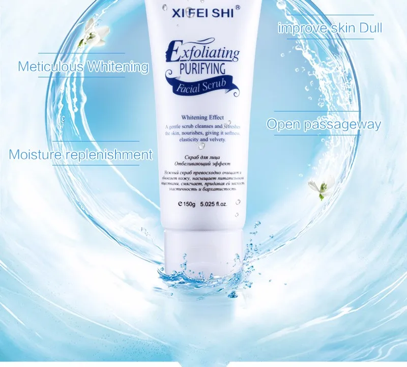 Hot Selling Remove Dark Knuckle Exfoliating Purifying Facial Scrub Whitening Refreshing Facial Cleanser