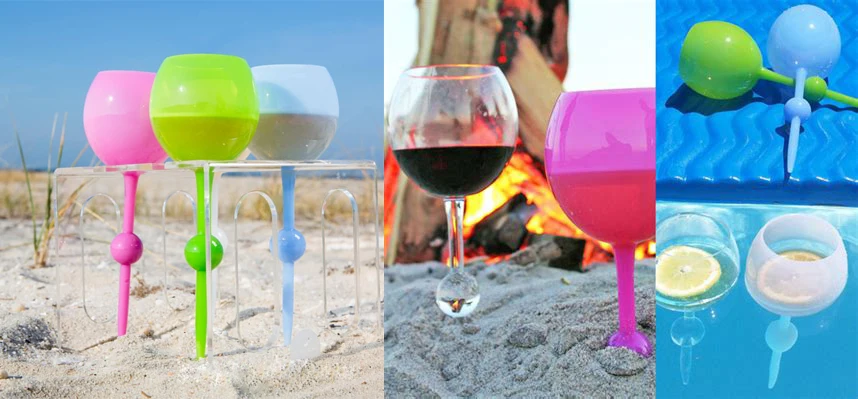 Floating Beach Glass Beach Wine Cup SW18-064