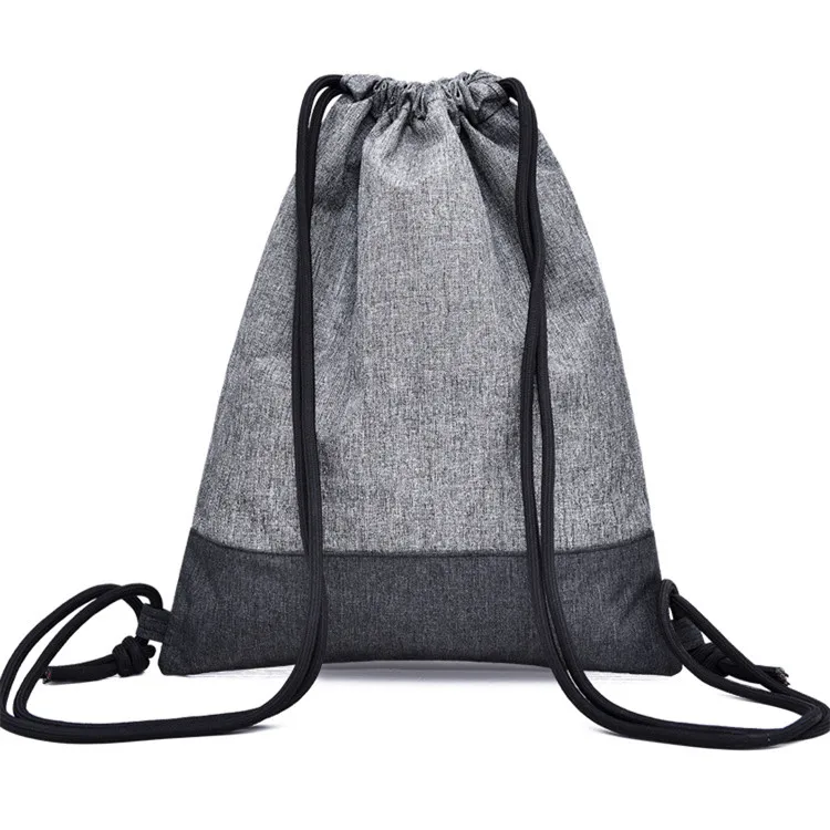 Grey String Bags Gym Drawstring Bag