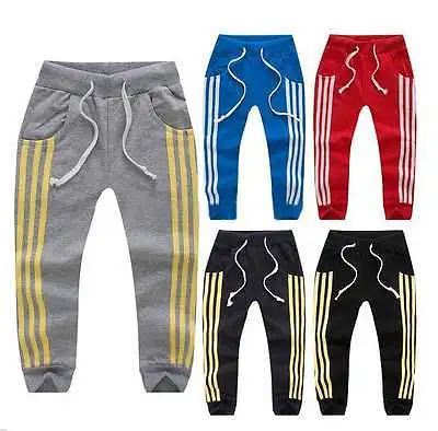 Kids Toddler Boys Girls Leisure Casual Joggers Track Pants Sport Trousers 2 7Y
