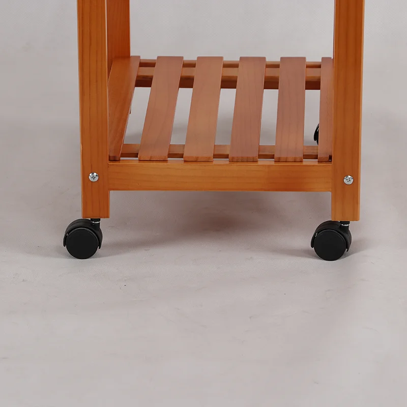 
4 layers wooden kitchen furniture island trolley for storage 