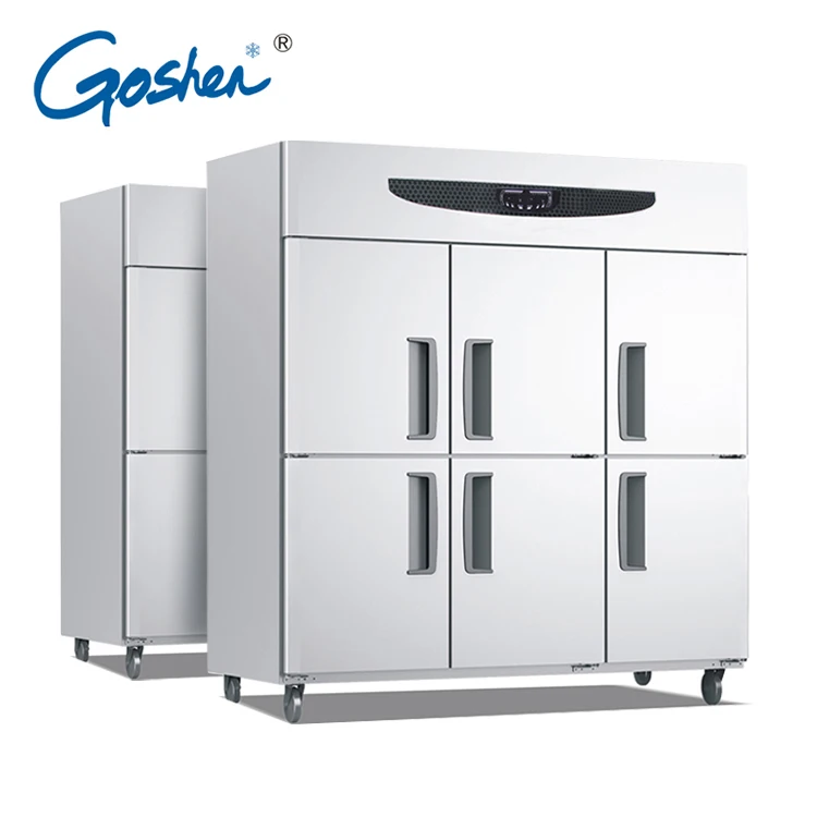 Professional 6 door vertical kitchen refrigerator