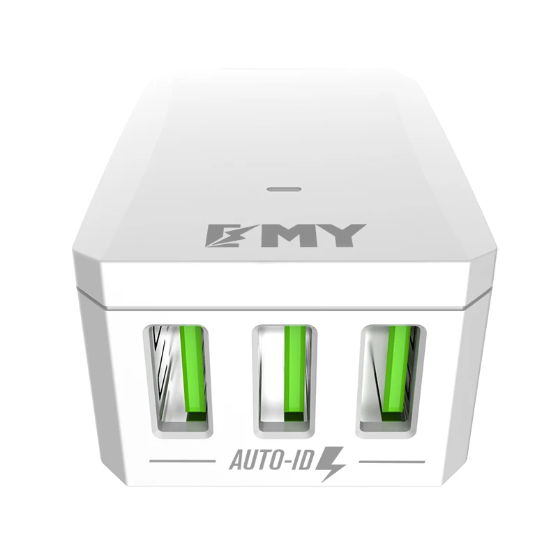 Лидер продаж сетевое зарядное устройство с 3USB-портами emy американской/британской/европейской вилкой
