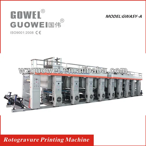 Gwasy- 600pa computer maximum speed paper roll gravure printing machine
