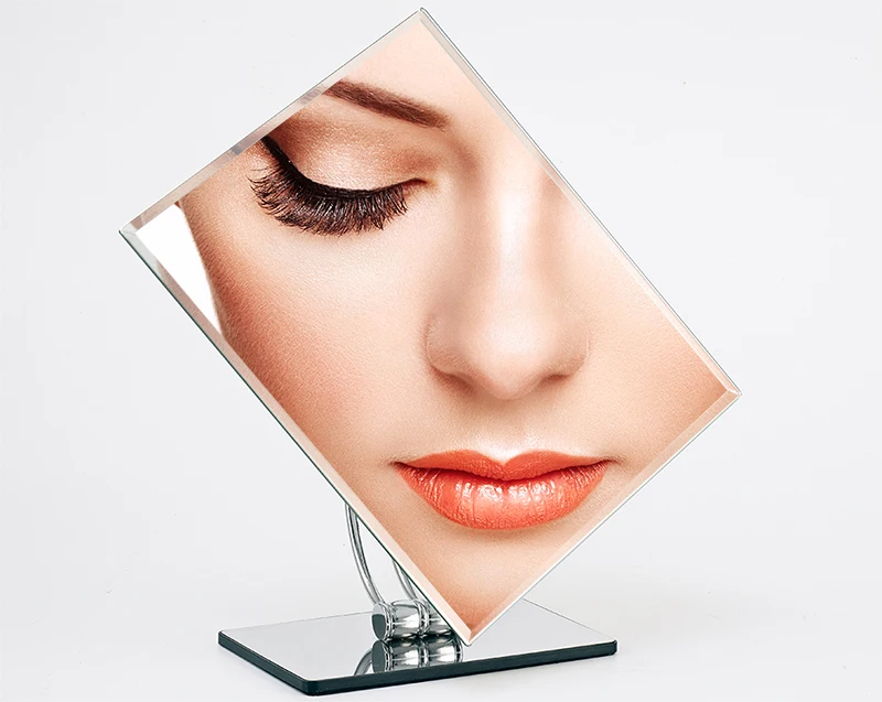 Sufficient Size Extra Large Table Top Stand Up Make Up Vanity Mirror 1X For Hair Style