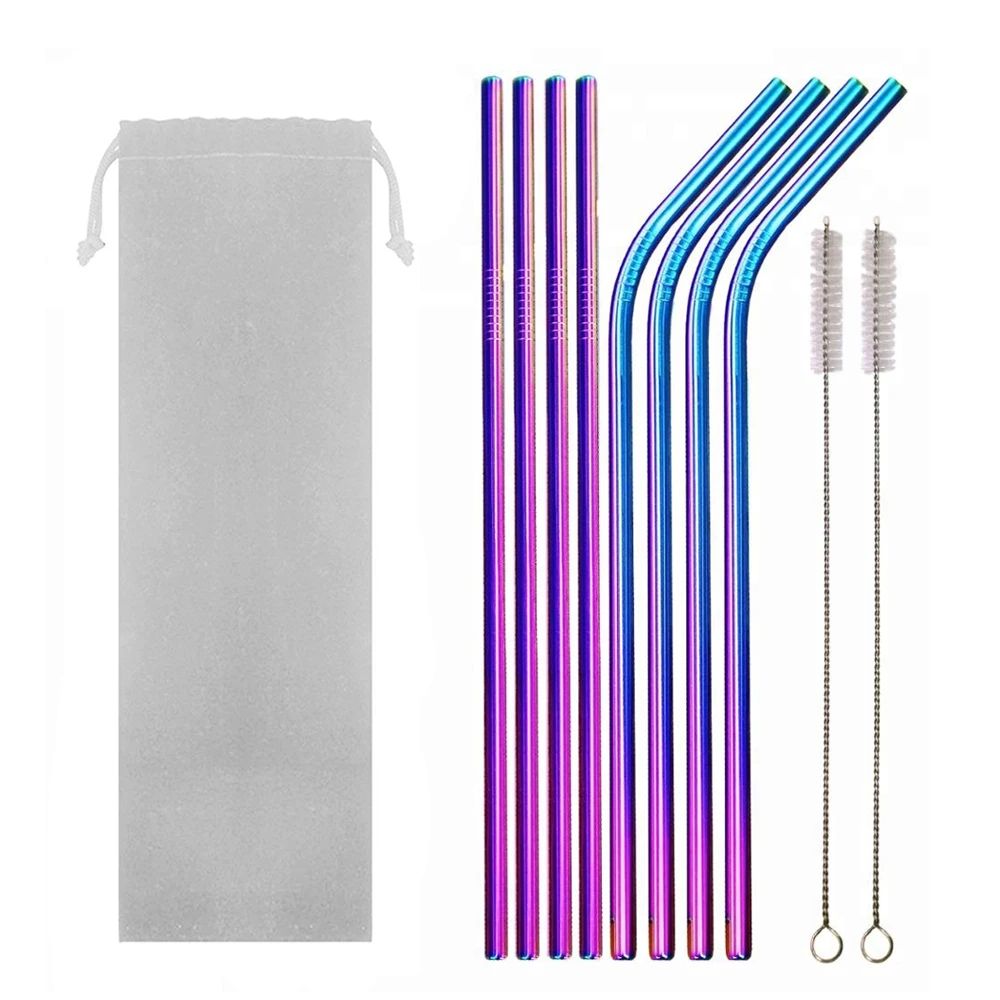 Аксессуары Amazon Bar, металлические соломинки, набор соломинок из нержавеющей стали 304