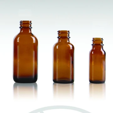 SPG 1/2OZ-32OZ янтарные круглые стеклянные бутылки Boston