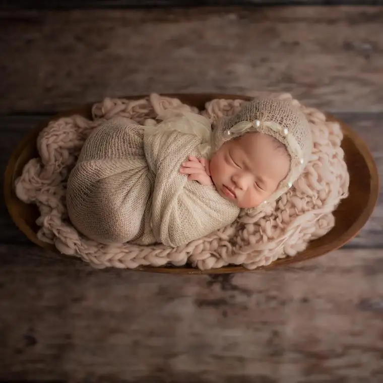 Newborn Photography props Baby wool merino knit blanket Baby basket stuffer filler Newborn wool blanket layer backdrop