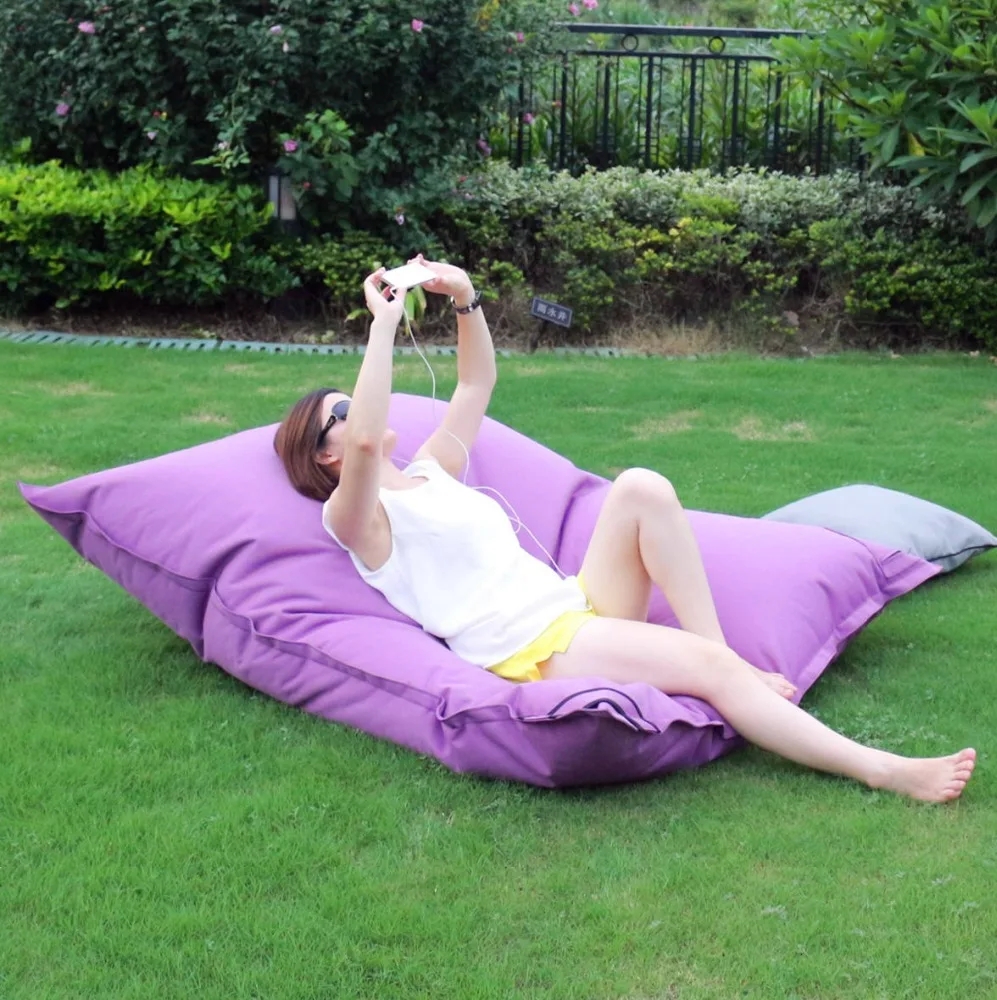 Garden relaxing big pillow chairs funiture set floor bean bag bed