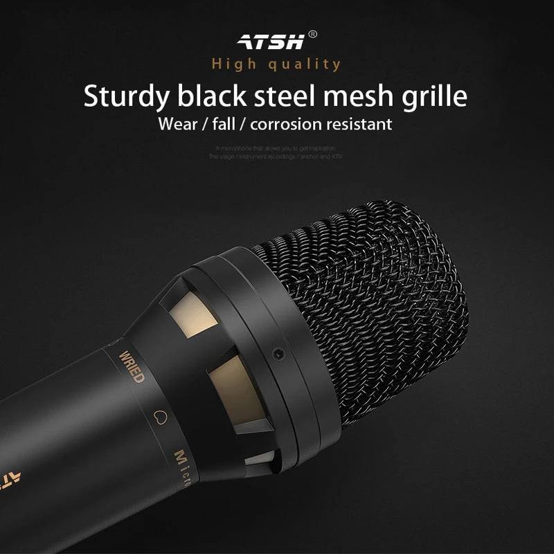 Manufacturers low-cost wholesale stage ktv handheld dynamic wired microphone family karaoke high fidelity metal sound card micro
