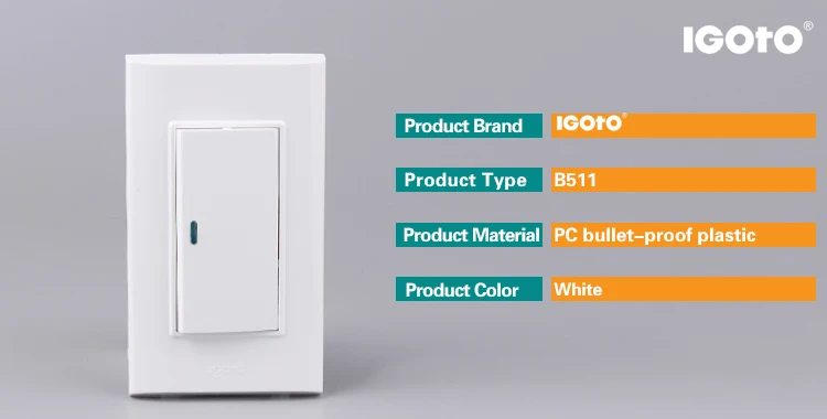 IGOTO B511 American standard electrical switch CE Newest sale trendy style american standard wall socket and switch from China