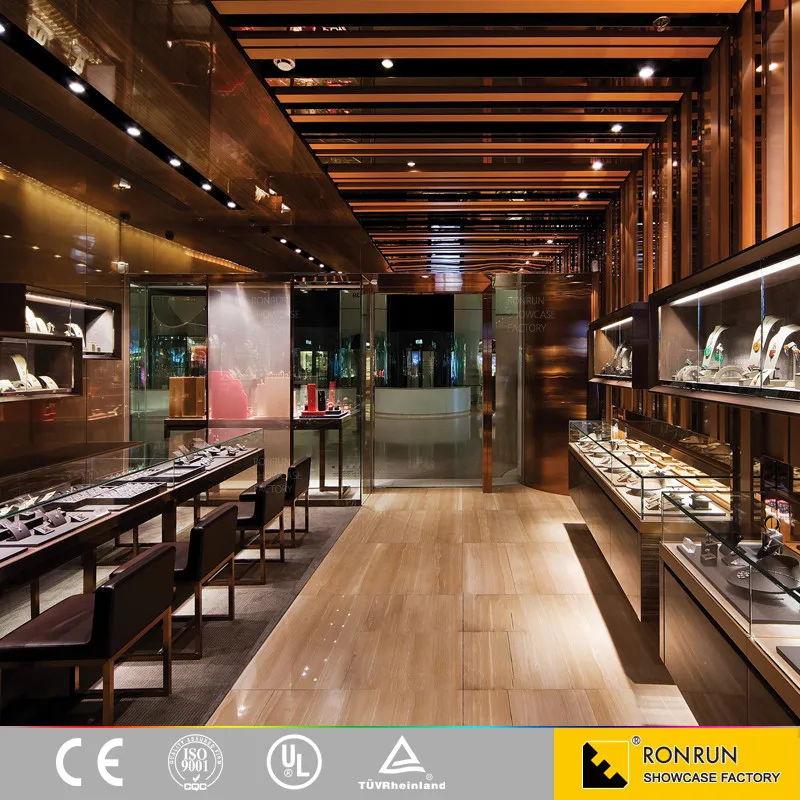 good quality wooden watch display counter and watch kiosk design for shopping mall