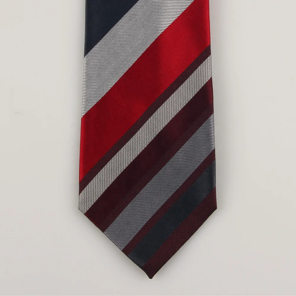 Разноцветный красный серый фиолетовый полосатый галстук для повседневного костюма деловые галстуки