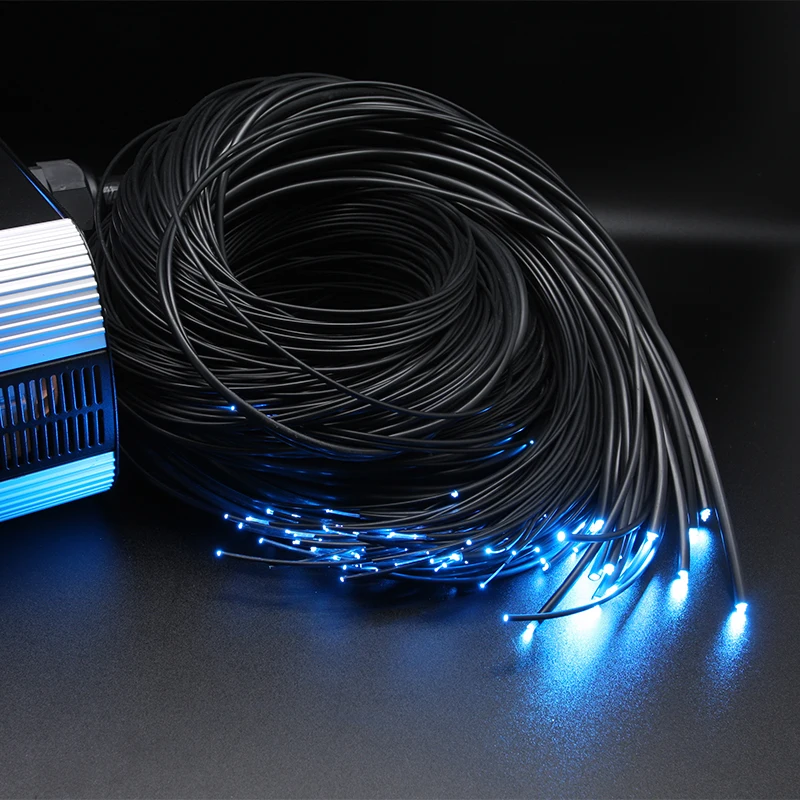 
Chinese manufacturer fiber optic light with black jacket for swimming pool star sky effect decoration 