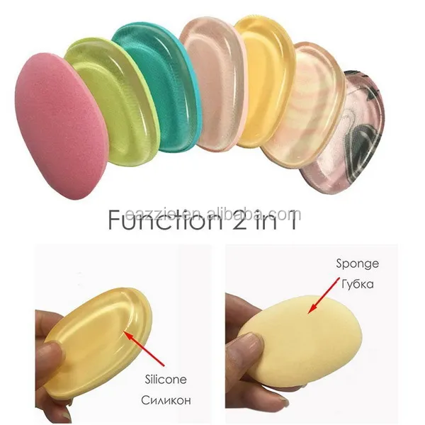 2 in 1 Silicone Makeup Applicator with Cotton Puff