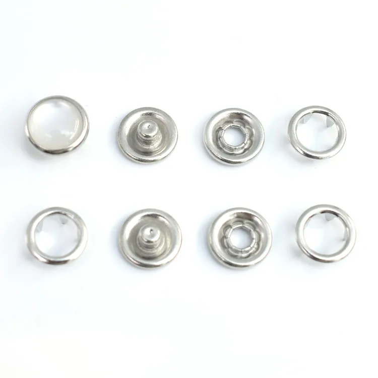 Factory Supply 10mm 12mm Pearl Snaps Buttons For Shirts Bag Purse Clasp Metal Button Fastener Craft Wholesale