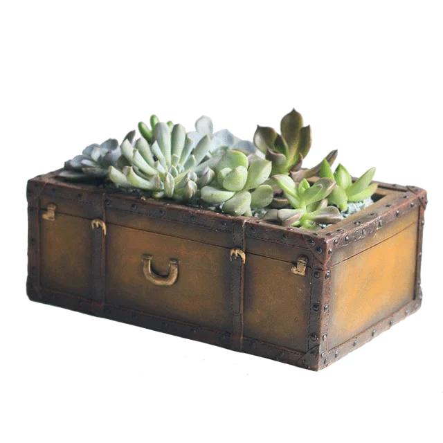 Roogo resin cheap box garden pots and planters