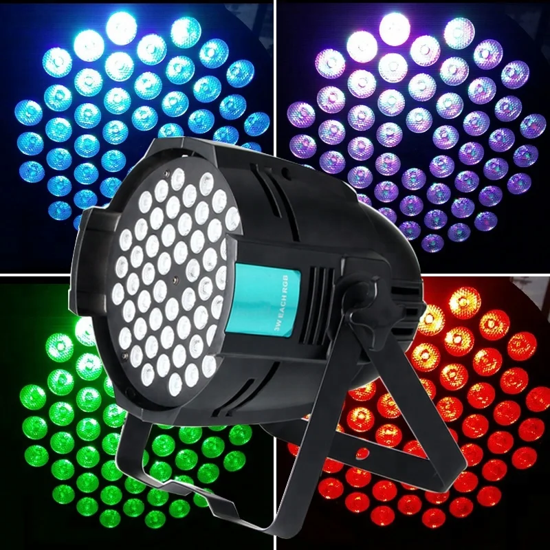 Baisun brand power 54pcs 3w rgb led par dj dmx control stage lighting