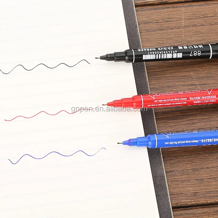 Superior Quality Small Double-headed permanent marker pen Hoop Line marker