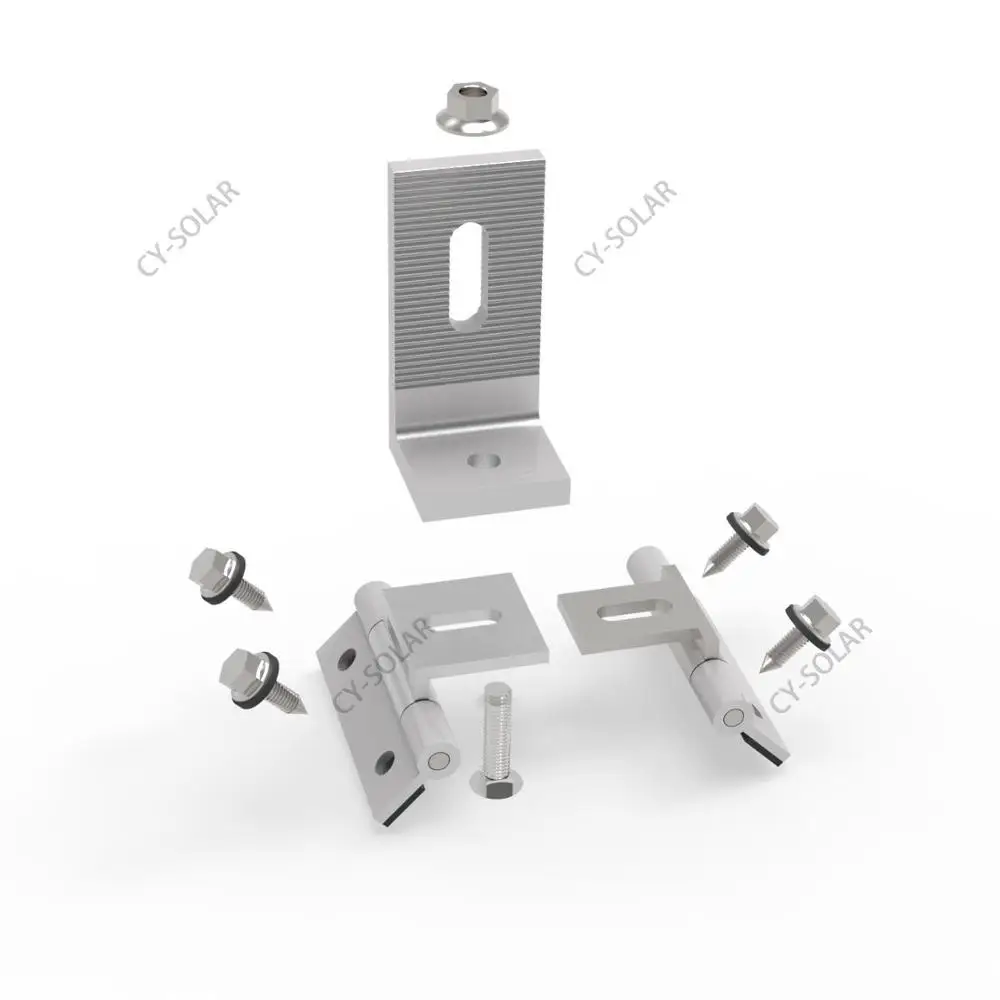 PV adjustable clamp for trapezoidal metal roof, solar panel mounting clamps