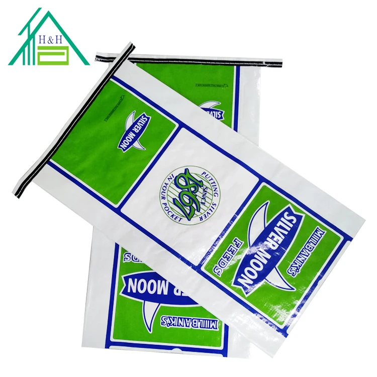 
Color printed bopp laminated pp woven bag for packing flour rice 25kg 